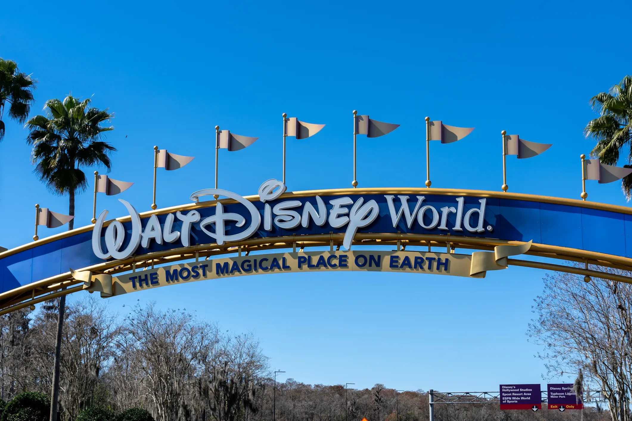 Imagen del cartel de bienvenida a Walt Disney World Orlando