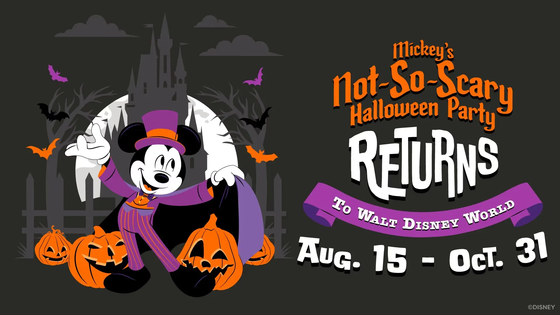 Magic Kingdom decorado para Halloween en octubre