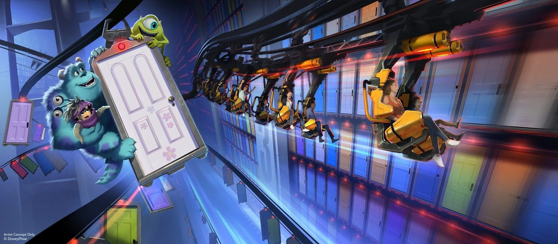 imagen sobre la nueva atraccion de Monsters Inc en Hollywood Studios