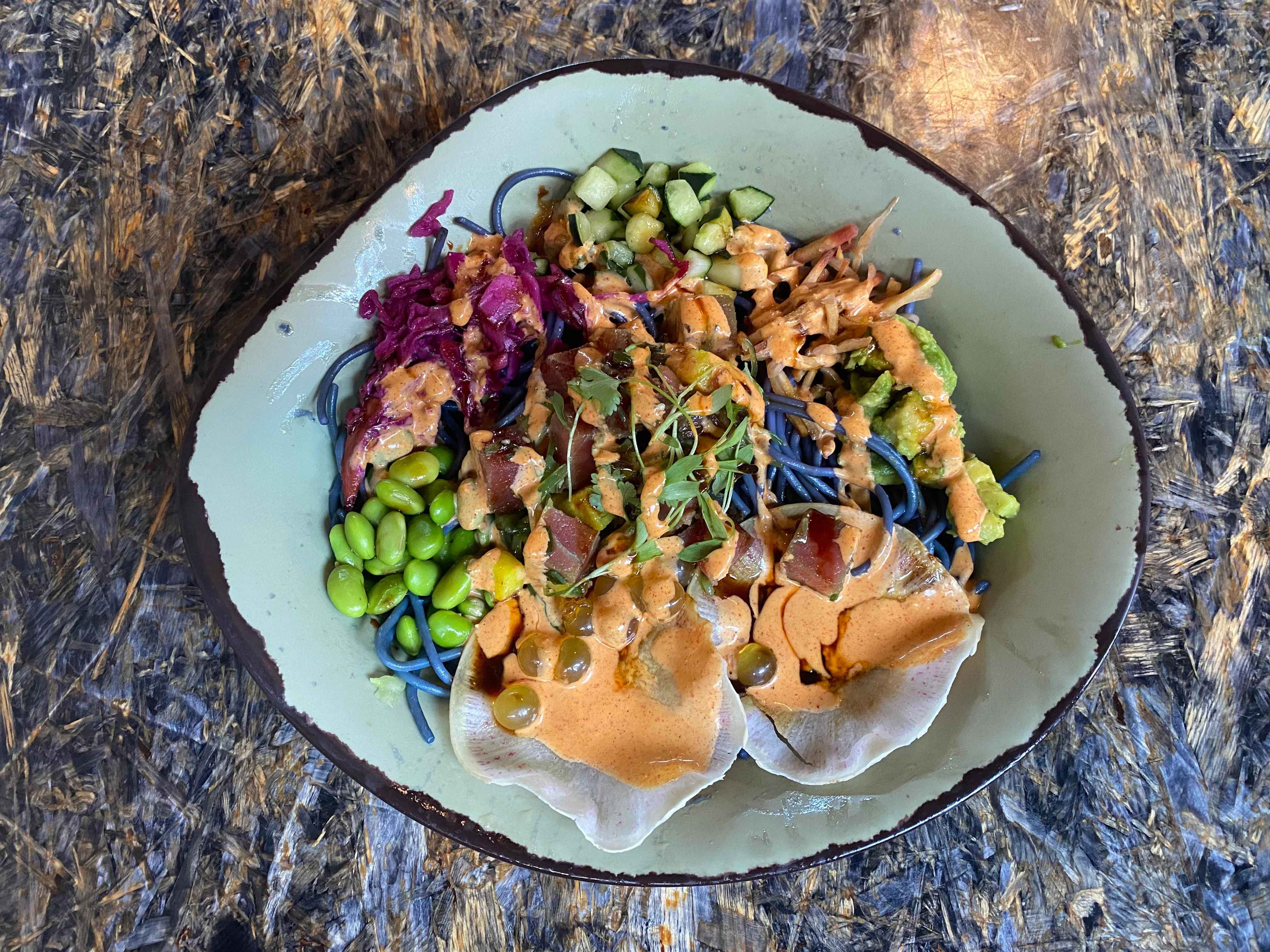 Imagen plato de comida de restaurante de Avatar en Animal Kingdom