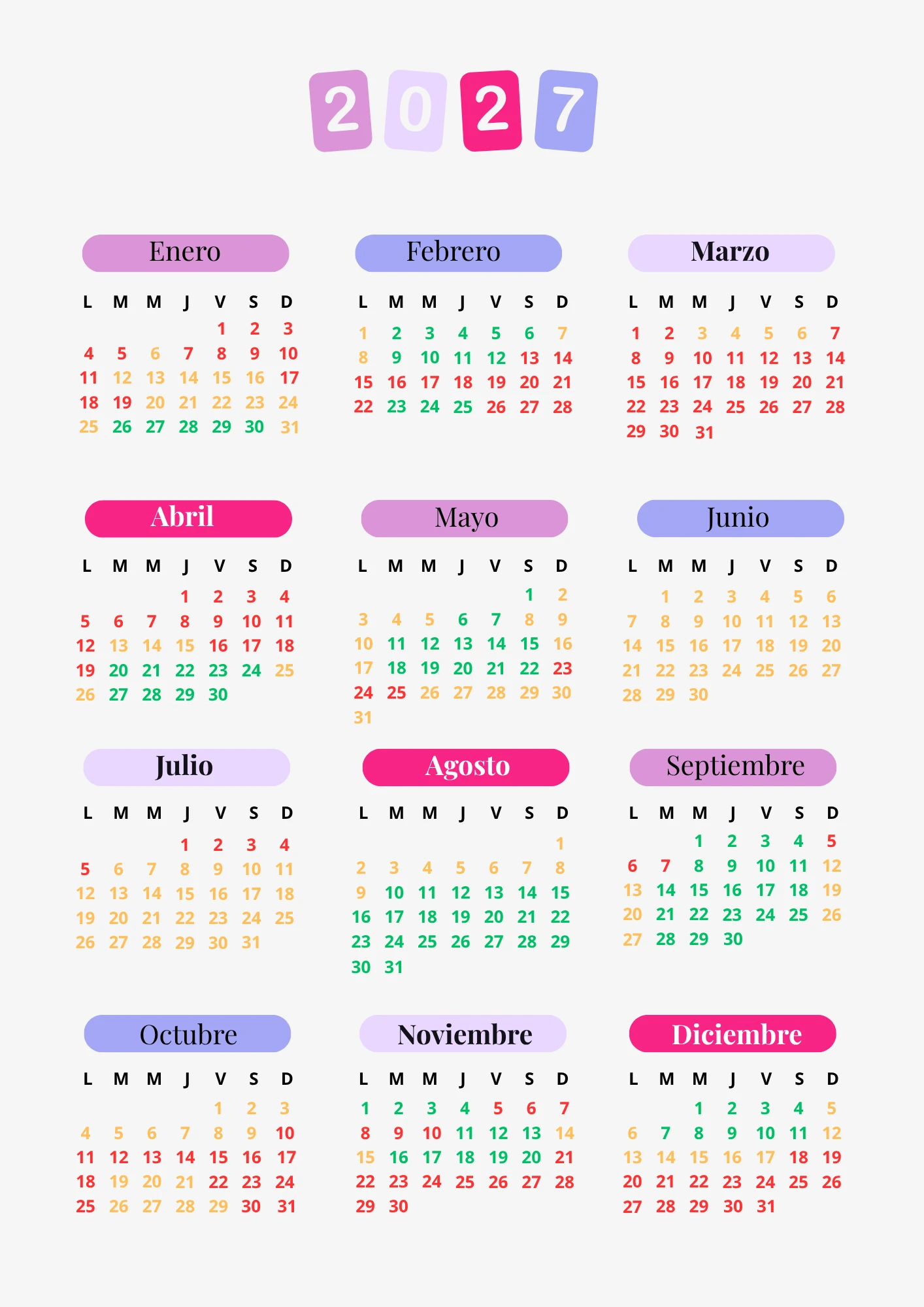 Calendario de multitudes Disney y Universal 2027